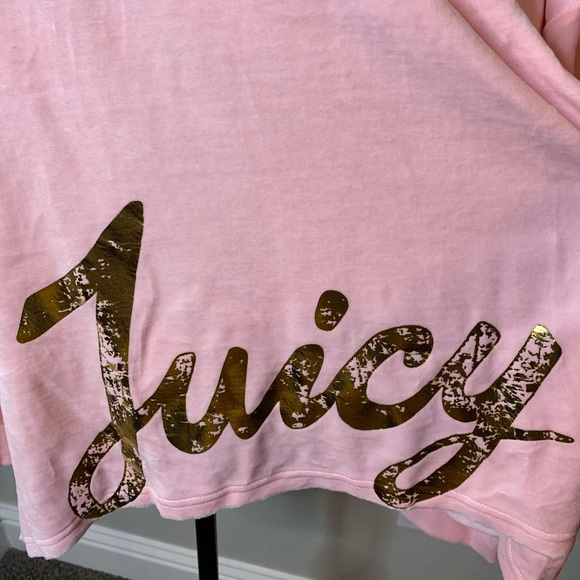 NWT Juicy Couture Velour Shark Bite Sweatshirt - Picture 2 of 8